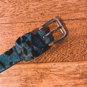 Talbots Accessories - Teal 100% Leather Leopard Belt Talbots Accessories - Teal 100% Leather Leopard Belt